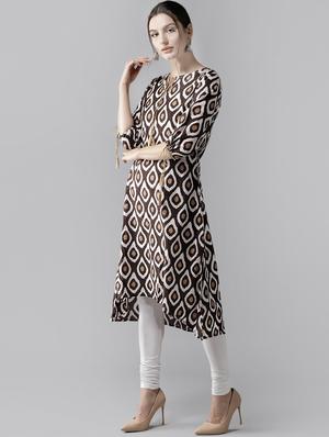 printed a-line kurta - 17197736 - Standard Image - 2