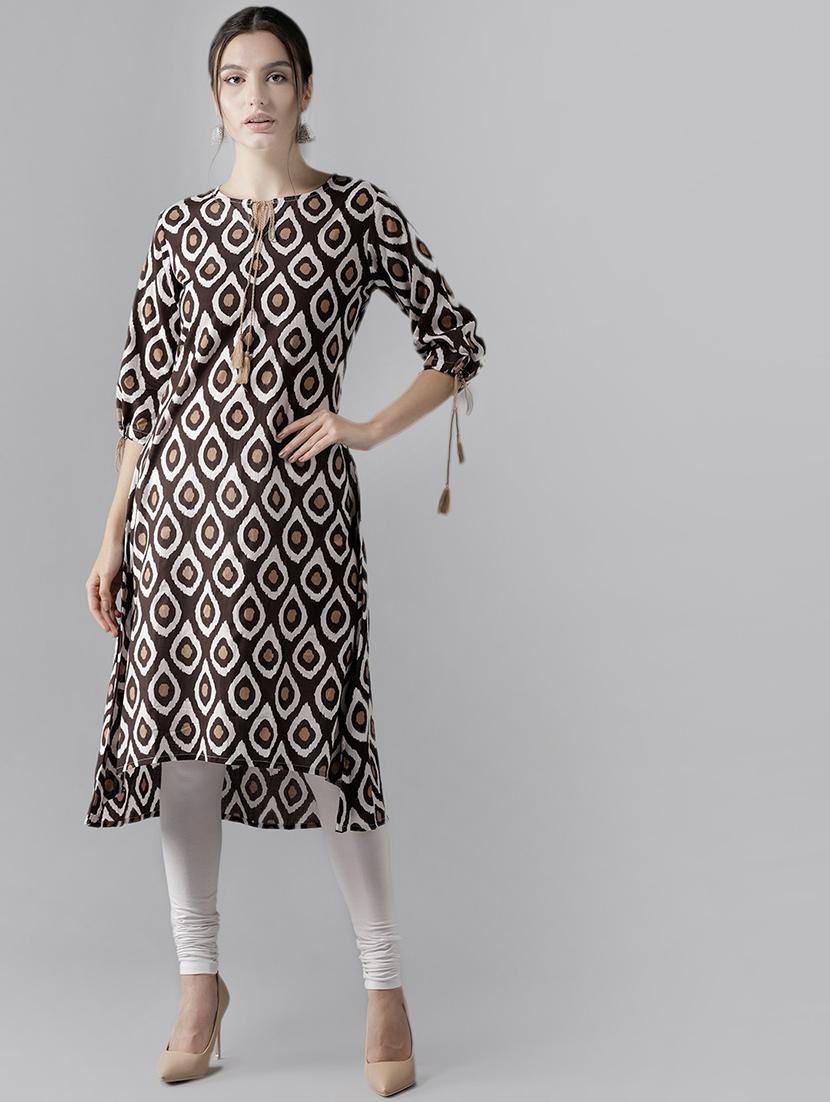 printed a-line kurta - 17197736 - Zoom Image - 1