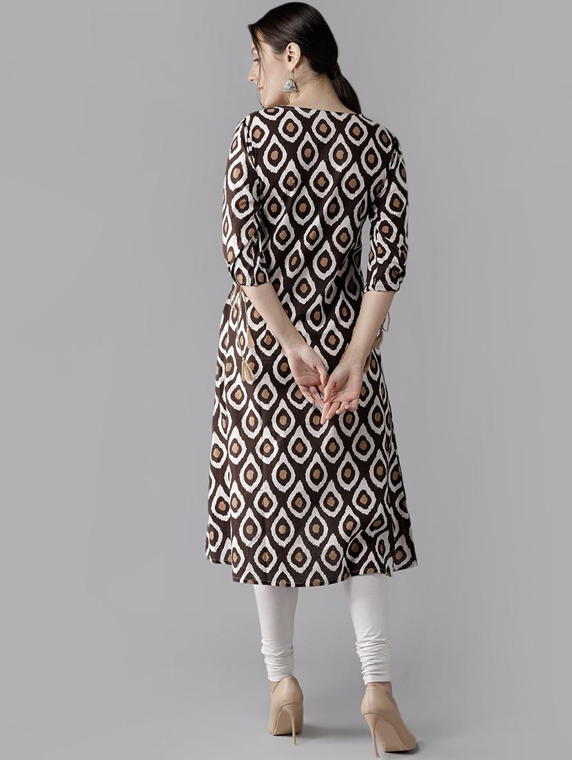 printed a-line kurta - 17197736 - Zoom Image - 3
