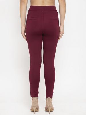 red poly spandex jeggings - 17197831 - Standard Image - 3