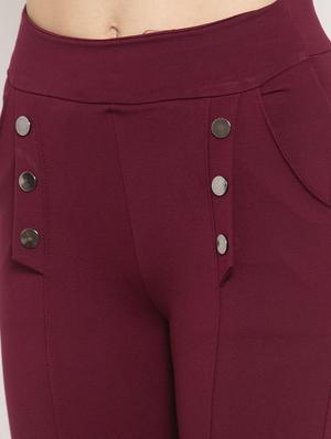 red poly spandex jeggings - 17197831 - Standard Image - 5