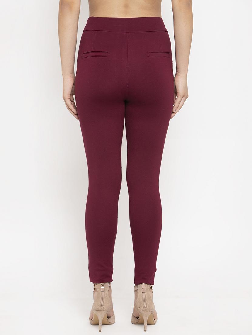 red poly spandex jeggings - 17197831 - Zoom Image - 3