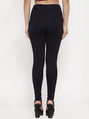 navy blue poly spandex jeggings - 17197834 - Standard Image - 3