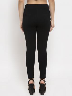 black poly spandex jeggings - 17197843 - Standard Image - 3