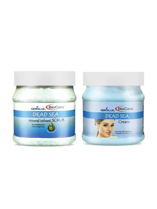 gemblue biocare dead sea scrub, 500ml+gemblue biocare dead sea cream, 500ml - 17198502 - Standard Image - 1