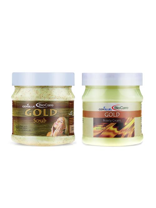gemblue biocare gold scrub, 500ml+gemblue biocare gold cream, 500ml combo - 17198512 - Standard Image - 1