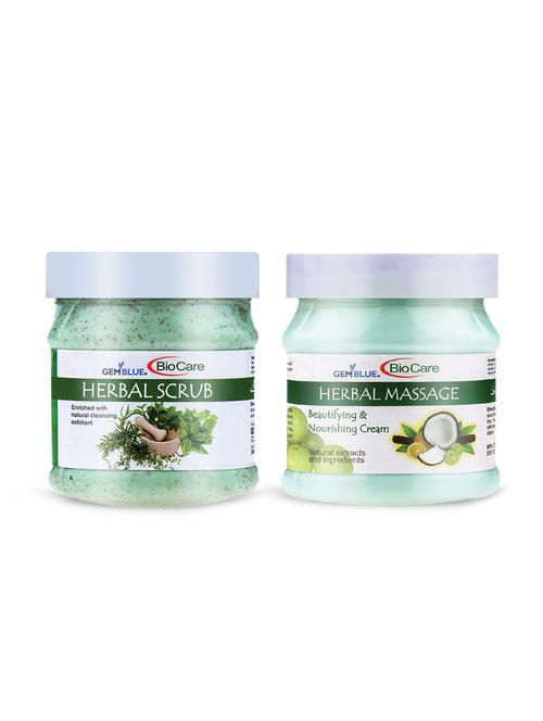 gemblue biocare herbal scrub, 500ml+gemblue biocare herbal cream, 500ml combo - 17198514 - Standard Image - 1