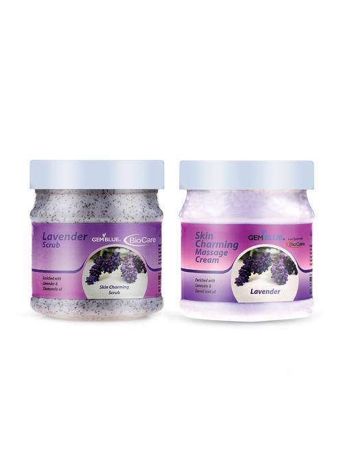 gemblue biocare lavender scrub, 500ml+gemblue biocare lavender cream, 500ml - 17198520 - Standard Image - 1