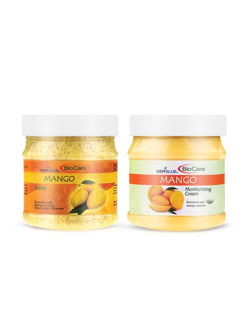 gemblue biocare mango scrub, 500ml+gemblue biocare mango cream, 500ml - 17198522 - Standard Image - 1