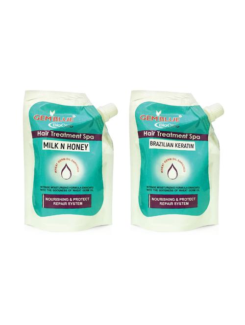 gemblue biocare hair spa 100ml milk&honey+gemblue biocare hair spa 100ml brazilian keratin - 17198525 - Standard Image - 1