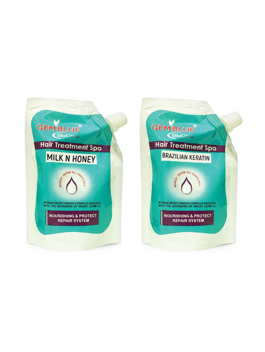 gemblue biocare hair spa 100ml milk&honey+gemblue biocare hair spa 100ml brazilian keratin - 17198525 - Zoom Image - 1