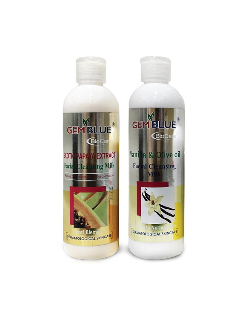 gemblue biocare exotic papaya cleansing milk 400ml+gemblue biocare vanilla&olive oil cleansing milk 400ml - 17198545 - Zoom Image - 1