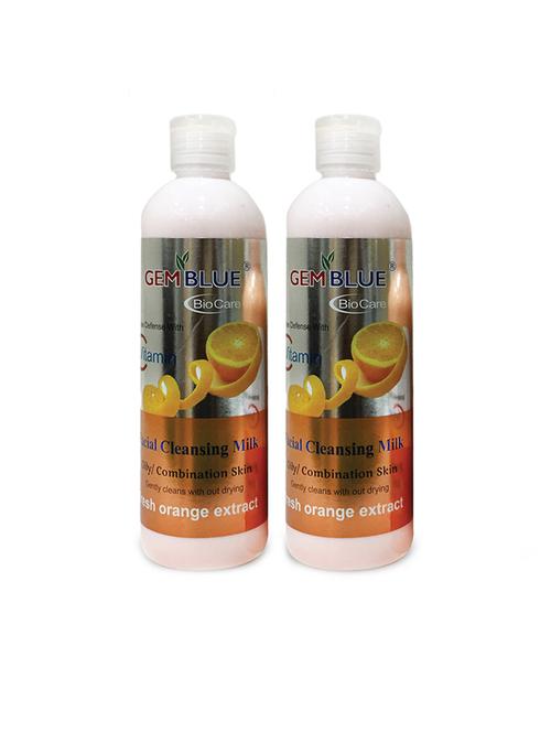 gemblue biocare orange extract facial cleansing milk 400ml+gemblue biocare orange extract facial cleansing milk 400ml - 17198547 - Standard Image - 1
