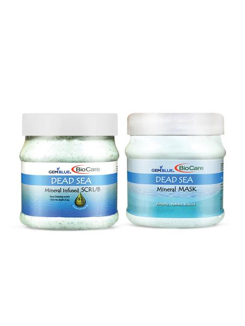 gemblue biocare dead sea scrub, 500ml+gemblue biocare dead sea mask, 500ml - 17198556 - Standard Image - 1