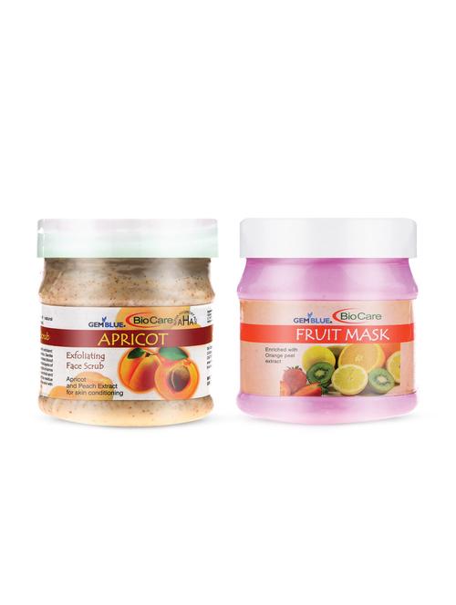 gemblue biocare apricoat scrub, 500ml+gemblue biocare fruit mask, 500ml - 17198560 - Standard Image - 1