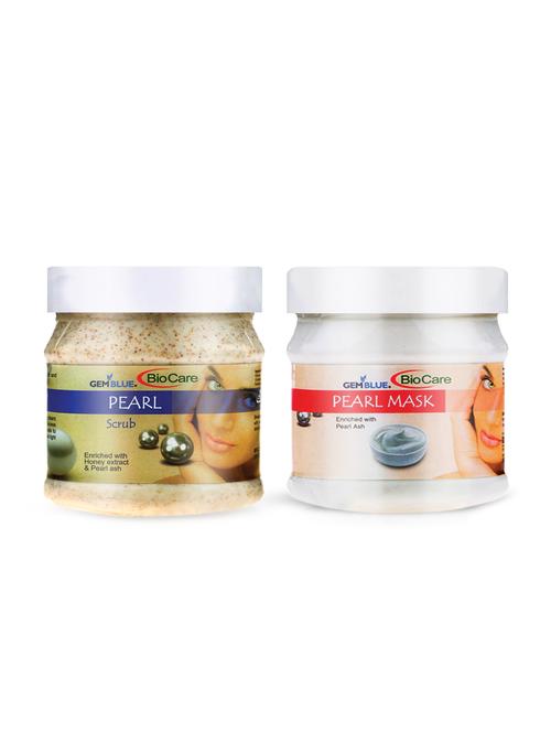 gemblue biocare pearl scrub, 500ml+gemblue biocare pearl mask, 500ml - 17198570 - Standard Image - 1