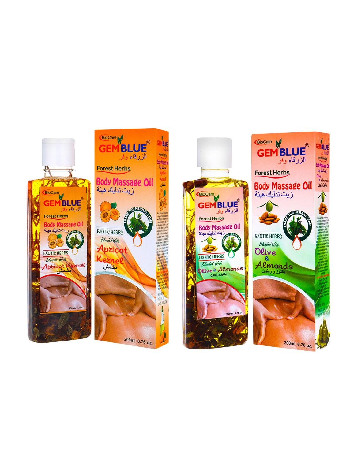gemblue biocare apricot massage oil 200ml+ gemblue biocare olive & almonds massage oil 200ml - 17198595 - Zoom Image - 1