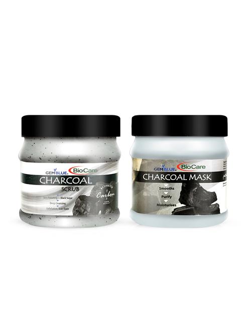 gemblue biocare charcoal scrub, 500ml+gemblue biocare charcoal mask, 500ml - 17198596 - Standard Image - 1