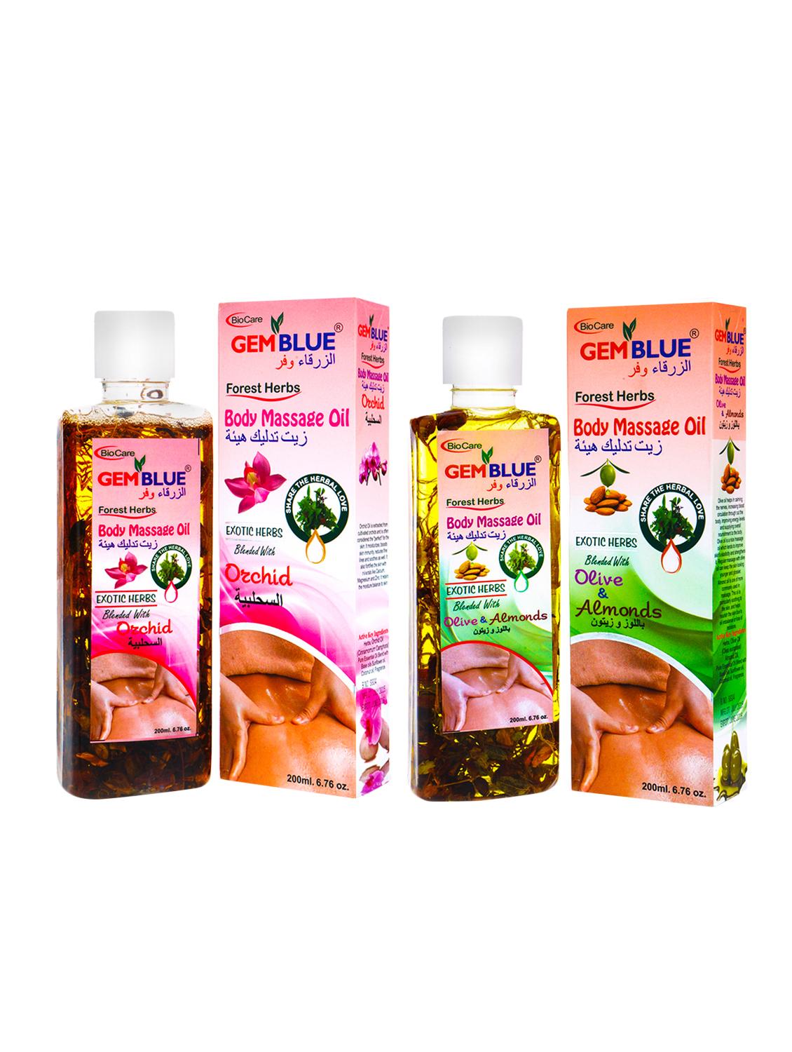 gemblue biocare orchid massage oil 200ml+ gemblue biocare olive & almonds massage oil 200ml - 17198606 - Zoom Image - 1