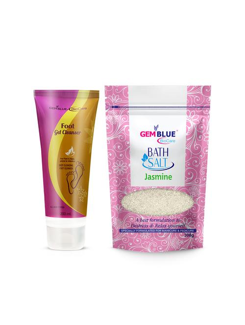 gemblue biocare foot cleanser, 200ml+gemblue biocare bath salt jasmine, 300g - 17198626 - Standard Image - 1