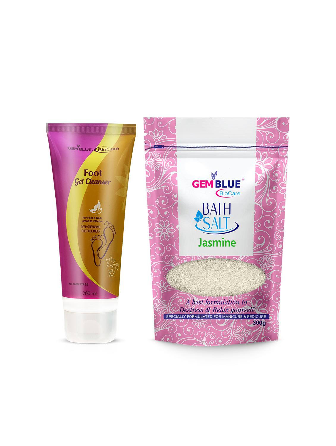 gemblue biocare foot cleanser, 200ml+gemblue biocare bath salt jasmine, 300g - 17198626 - Zoom Image - 1