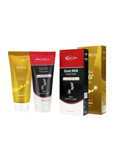 gemblue biocare de tan face wash, 150ml+gemblue biocare goat milk facila wash, 150ml - 17198709 - Standard Image - 1