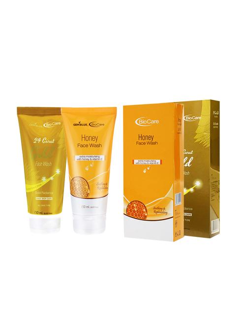 gemblue biocare de tan face wash, 150ml+gemblue biocare honey face wash, 150ml - 17198710 - Standard Image - 1