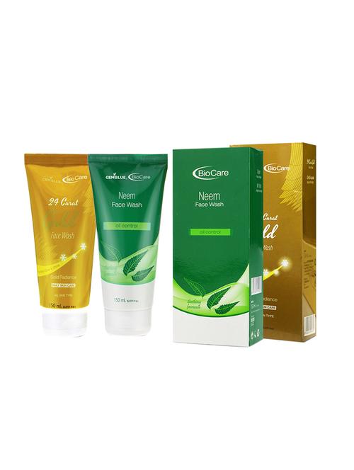 gemblue biocare de tan face wash, 150ml+gemblue biocare neem face wash, 150ml - 17198711 - Standard Image - 1