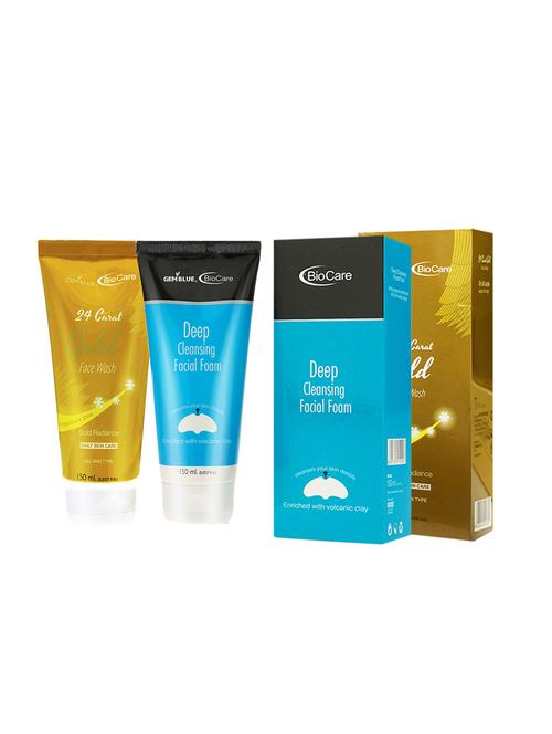 gemblue biocare de tan face wash, 150ml+gemblue biocare deep cleansing facial foam - 17198718 - Standard Image - 1