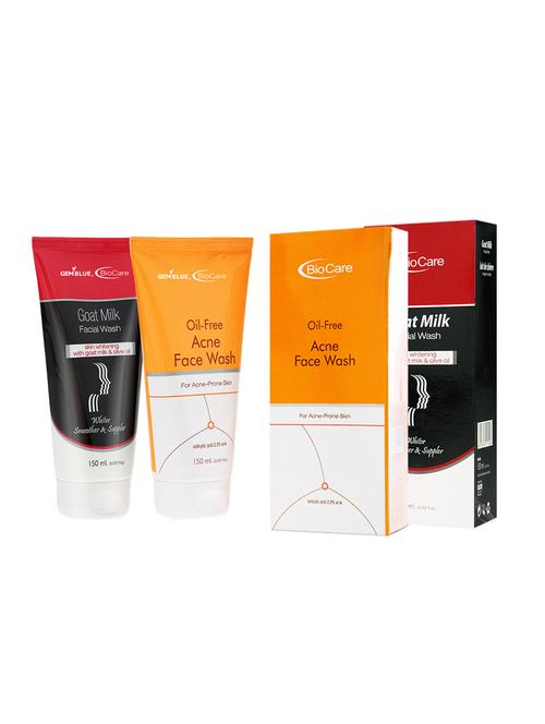 gemblue biocare goat milk face wash, 150ml+gemblue biocare oil free acne face wash, 150ml - 17198743 - Standard Image - 1