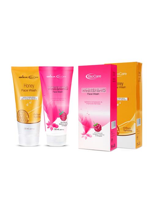 gemblue biocare honey face wash, 150ml+gemblue biocare whitenning face wash, 150ml - 17198756 - Standard Image - 1
