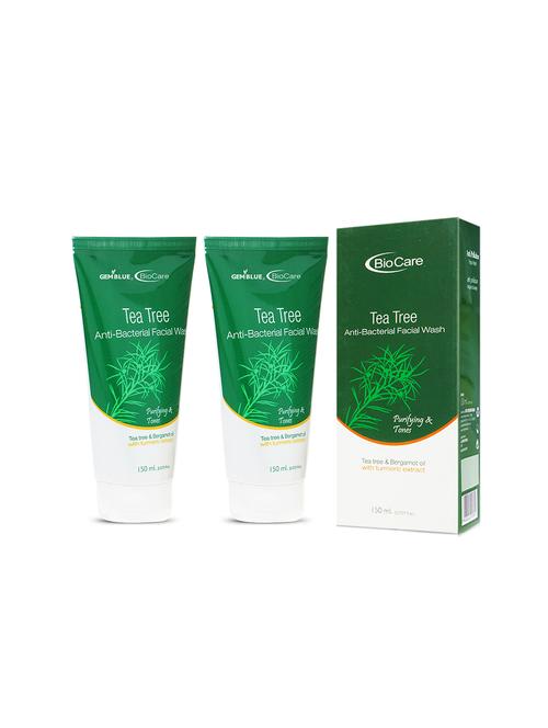 gemblue biocare tea tree face wash, 150ml+gemblue biocare tea tree face wash, 150ml - 17198778 - Standard Image - 1