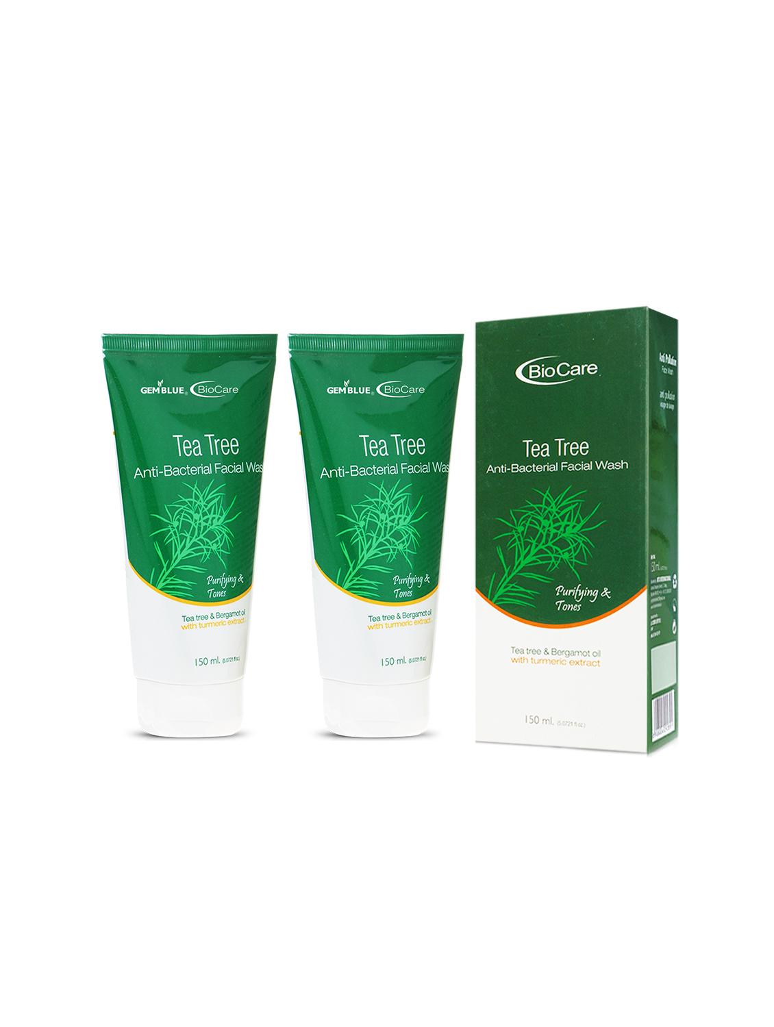gemblue biocare tea tree face wash, 150ml+gemblue biocare tea tree face wash, 150ml - 17198778 - Zoom Image - 1