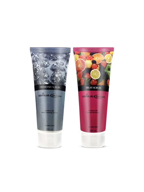 gemblue biocare diamond scrub, 200ml+gemblue biocare fruit scrub, 200ml - 17198798 - Standard Image - 1