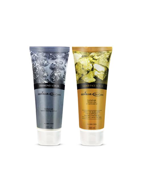 gemblue biocare diamond scrub, 200ml+gemblue biocare gold scrub, 200ml - 17198799 - Standard Image - 1