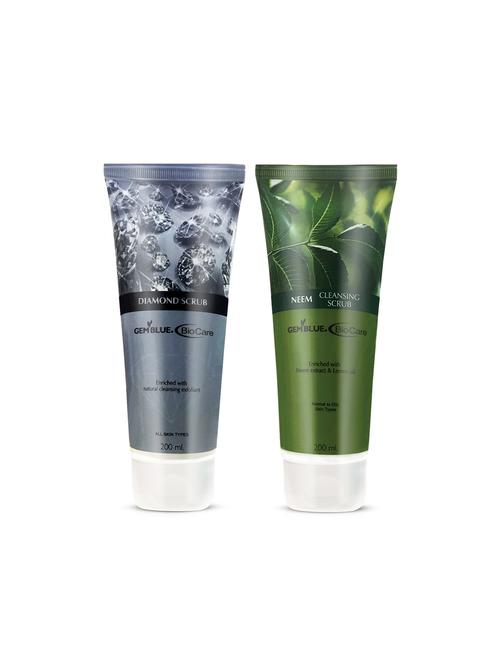 gemblue biocare diamond scrub, 200ml+gemblue biocare neem scrub, 200ml - 17198800 - Standard Image - 1