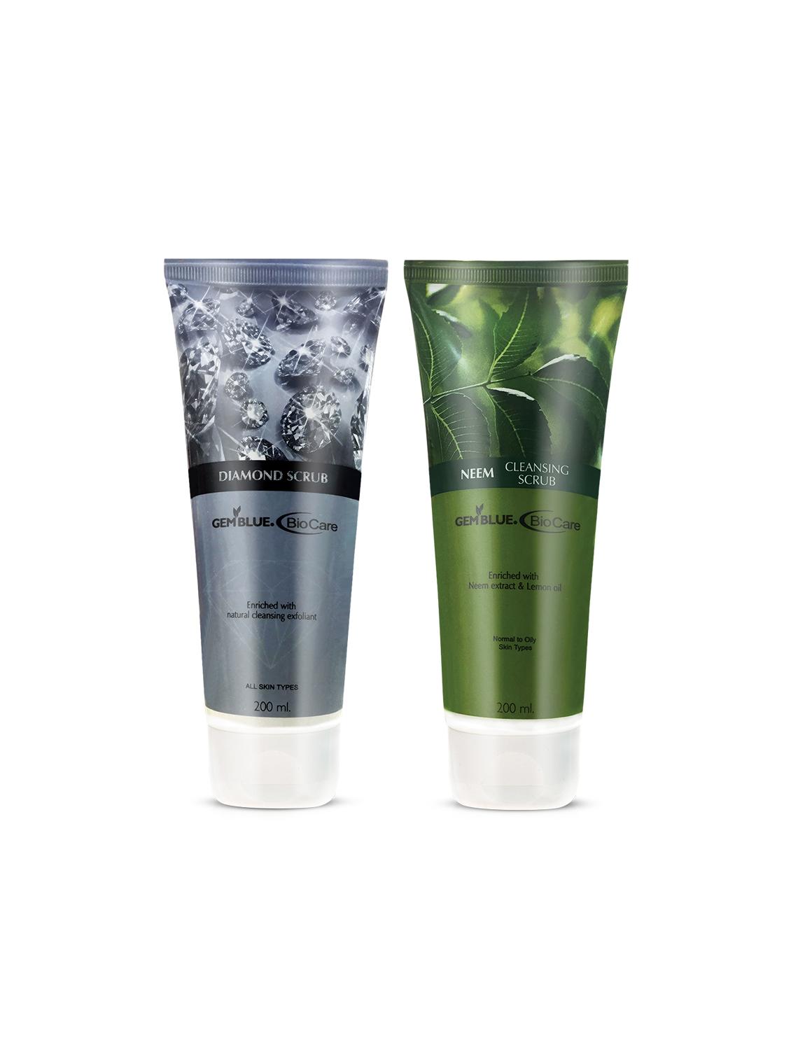 gemblue biocare diamond scrub, 200ml+gemblue biocare neem scrub, 200ml - 17198800 - Zoom Image - 1