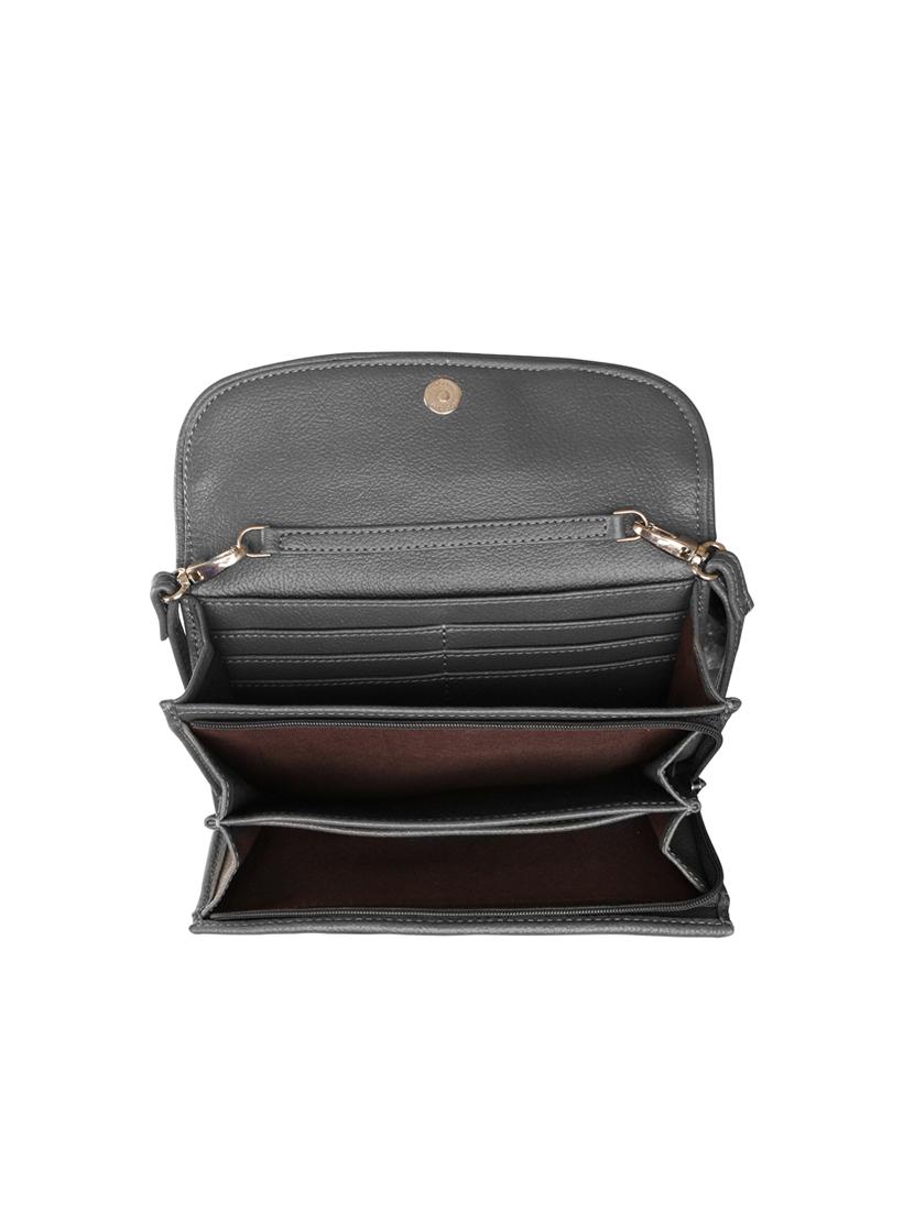 grey leatherette (pu) regular clutch - 17198880 - Zoom Image - 3