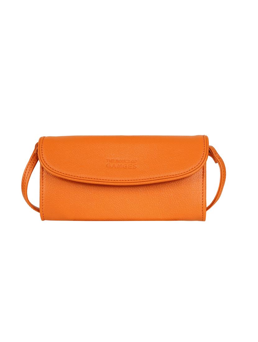 orange leatherette (pu) regular clutch - 17198881 - Zoom Image - 1