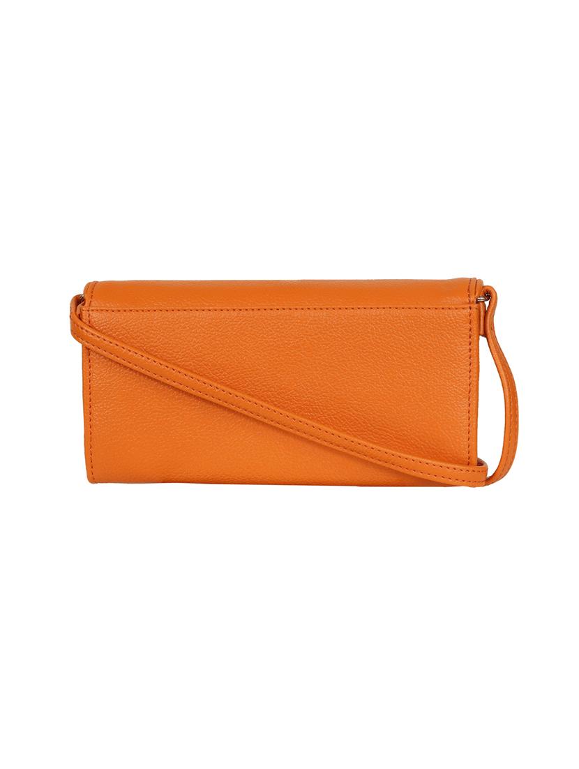 orange leatherette (pu) regular clutch - 17198881 - Zoom Image - 2