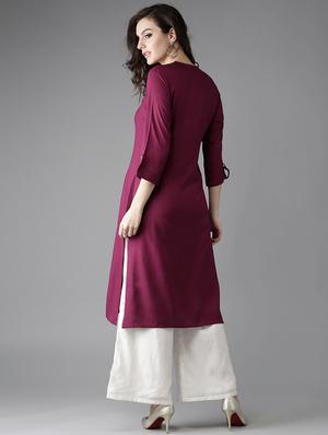 solid straight kurta - 17198897 - Standard Image - 2