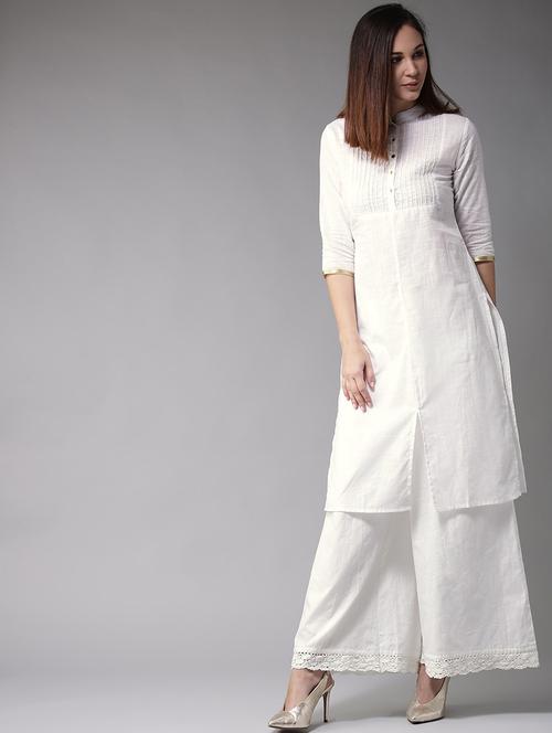 solid straight kurta - 17198901 - Standard Image - 1