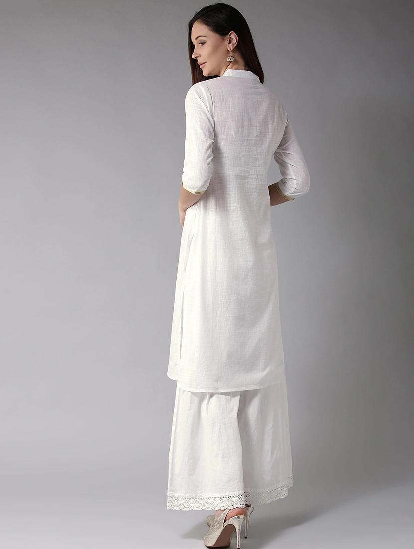 solid straight kurta - 17198901 - Zoom Image - 2