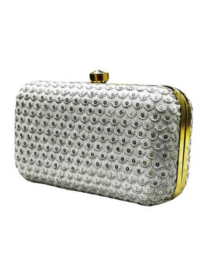 white metal box clutch - 17199487 - Standard Image - 4