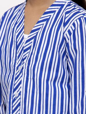 dark blue cotton pyjama set nightwear - 17199501 - Standard Image - 5