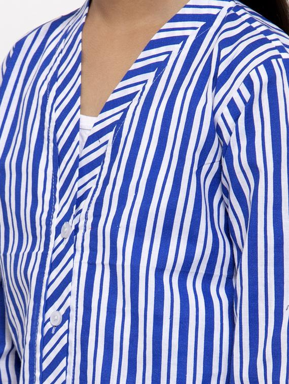 dark blue cotton pyjama set nightwear - 17199501 - Zoom Image - 5