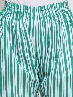 green cotton pyjama set nightwear - 17199503 - Standard Image - 4