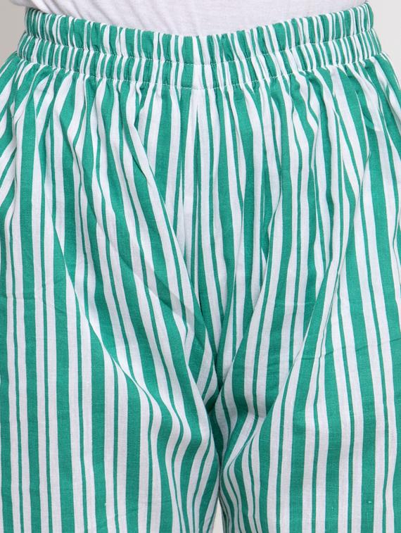 green cotton pyjama set nightwear - 17199503 - Zoom Image - 4