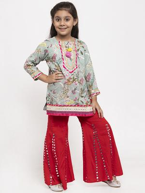 red viscose palazzo trouser - 17199614 - Standard Image - 4
