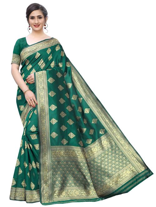 self design woven saree with blouse - 17199626 - Standard Image - 1